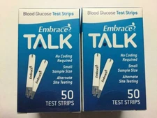 Embrace Blood Glucose (100) Test Strips  Expiration: 08/13/2026