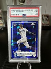 2022 Topps Chrome Update Sapphire Julio Rodriguez Rookie Debut PSA 10 - Mariners