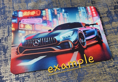 Tapis de souris voiture Mercedes C63 tapis de souris gamer ordinateur PC anniversaire 20x28cm - Photo 4/4