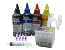 Refillable Ink Cartridge 802 XL +400ml Sublimation Ink for Epson WF-4734 WF-4740