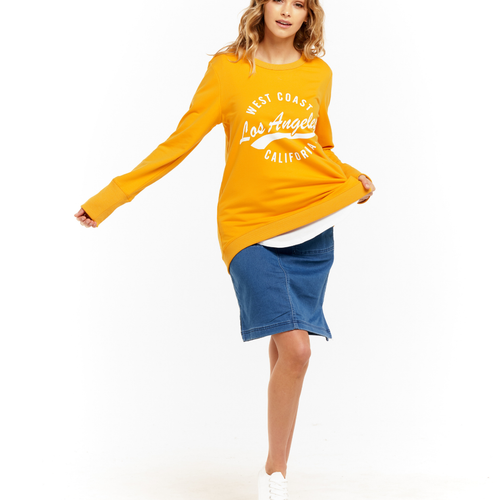 BETTY BASICS ESSENTIALS  DOLLY SWEAT JUMPER SPICY MUSTARD S8-22 - Picture 3 of 6