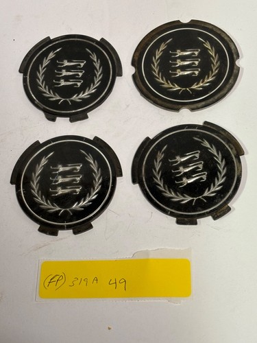 (4) CENTER CAPS  For 1977-1989 Ford LTD Cougar Crown Victoria BLACK - Picture 1 of 5
