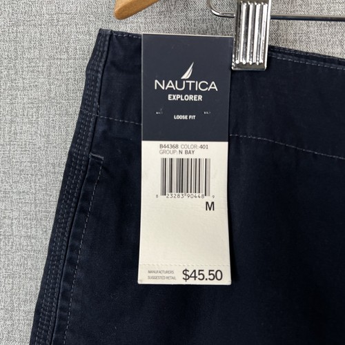 Nautica Explorer Shorts Womens Medium M Cargo Loose Fit Shorts Blue Casual New - Picture 5 of 13
