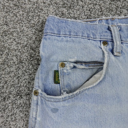 Cabelas Jeans Mens 34X30 Blue Denim Pants Outdoor Workwear Grunge Rip Distressed - Picture 12 of 23