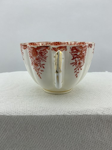 Wileman Foley Tea Cup and Saucer Original Terracotta Orange Porcelain Bone China - Picture 7 of 10