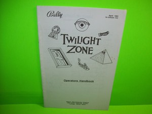 Twilight-Zone-Pinball-Machine-Mini-Handbook-Bally-Original-1993-Service-Guide