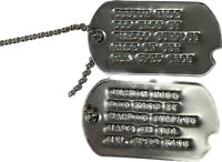 Real WW2 / Vietnam Era Notched Military Personalized Dog Tag Set Army USMC NAVY 1