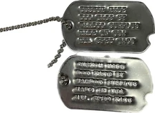 Real WW2 / Vietnam Era Notched Military Personalized Dog Tag Set Army USMC NAVY