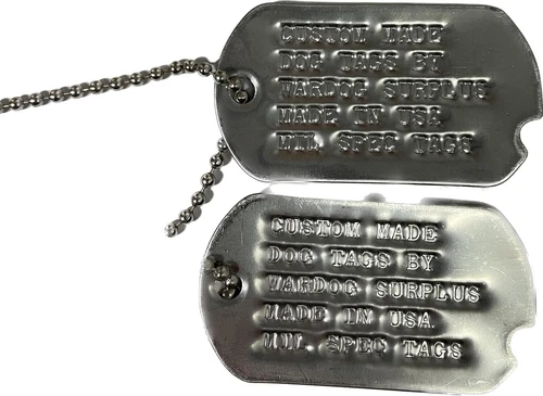 Real WW2 / Vietnam Era Notched Military Personalized Dog Tag Set Army USMC NAVY