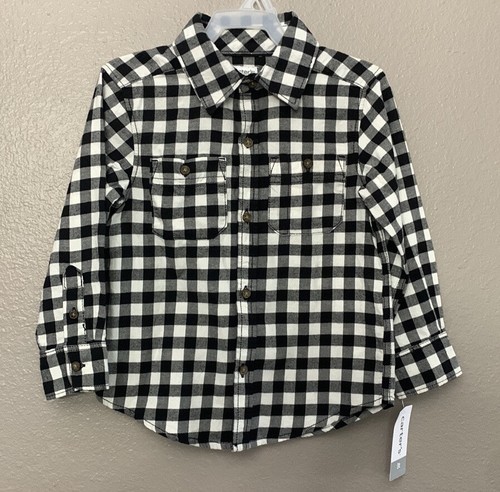 Carter’s boy buffalo plaid/gingham long sleeve button down shirt. Size 3T - Picture 1 of 6
