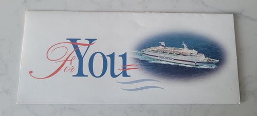 Vintage DISCOVERY CRUISE LINE Bon Voyage Ticket Holder Ft Lauderdale Florida - Picture 2 of 3