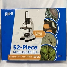 AmScope M30ABSKT2WWM Kids Beginner Kit Biological Microscope with Metal Arm - 52