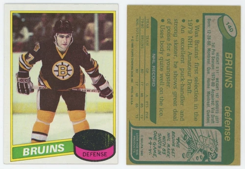 1980-81 Topps Ray Bourque Rookie RC #140 Boston Bruins Nice Card