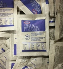 CASE OF 100 URNEX DEZCAL COFFEE URN BREWER CLEANER PACKETS 