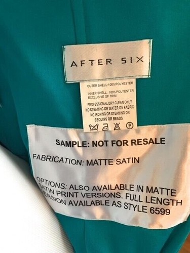 After Six 6598 Formal Cocktail Dress Prom Wedding Jade Teal Turquoise Halter 12 - Bild 7 von 9