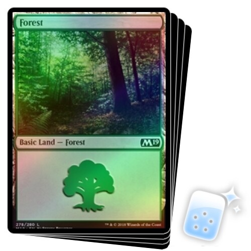 FOIL FOREST (278) X4 Core Set 2019 M19 Magic MTG MINT CARD - Imagen 1 de 1
