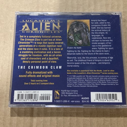 Lucasfilm’s Alien Chronicles - The Crimson Claw by Chester CD Audiobook - NEW - Picture 2 of 2