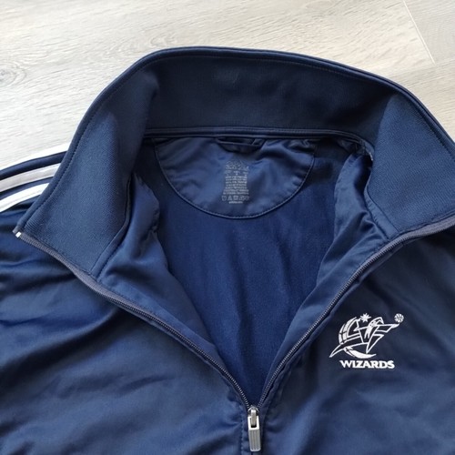 Washington Wizards Adidas Trainingsjacke L blau weiß Full Zip Langarm NBA - Bild 4 von 10