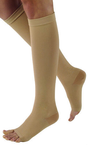Sigvaris 504 Natural Rubber 40-50 OPEN Toe Unisex Knee - Picture 1 of 1