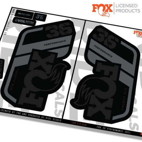 Fox 36 Performance 2021 Fork Decals - Black - Licensed by Fox - Picture 4 of 4