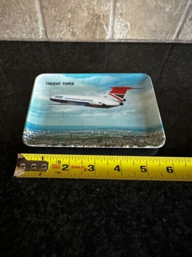 RARE Vintage British European Airways Trident Three Tray Souvenir BEA Airplane - Picture 10 of 15