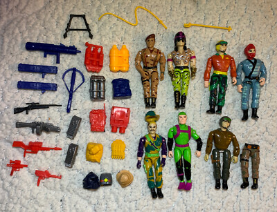 GI Joe Action Figures Lanard The Corps (x7 Figures) Weapons