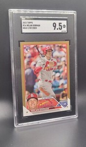 NOLAN GORMAN RC GOLD /2023 🔥💎  SGC 9.5 MINT 2023 Topps Series 1, Cardinals #16