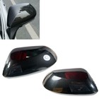 Gloss Carbon Fiber Print Plastic Side Mirror Trim Cap Covers Fits 20-23 Corolla