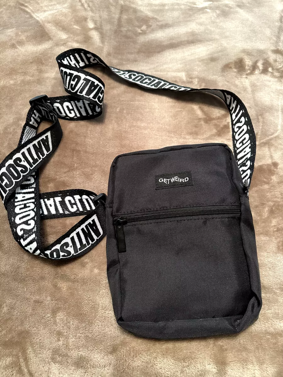 AUTHENTIC Anti Social Social Club ASSC Shoulder Bag Black Get Weird Unisex