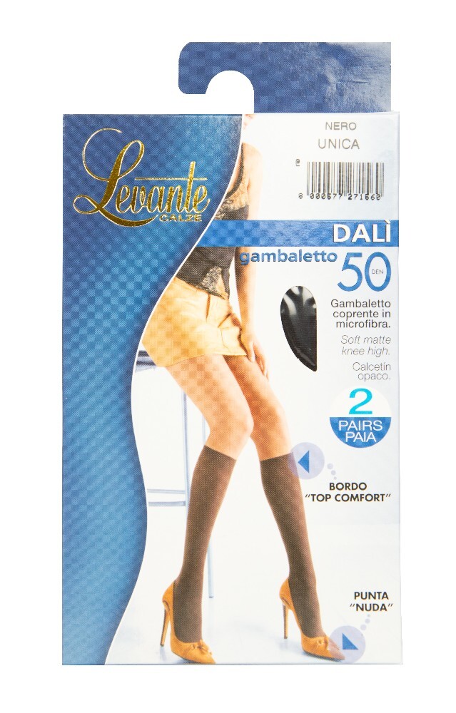 Kniestrümpfe 2 Paare Frau 50 den 55 dtex Матово-матовый для комфорта и ЛЕВАНТЕ A