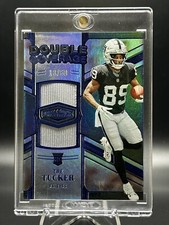 2023 PLATES & PATCHES TRE TUCKER #DC-32 BLUE DOUBLE COVERAGE RC #13/50