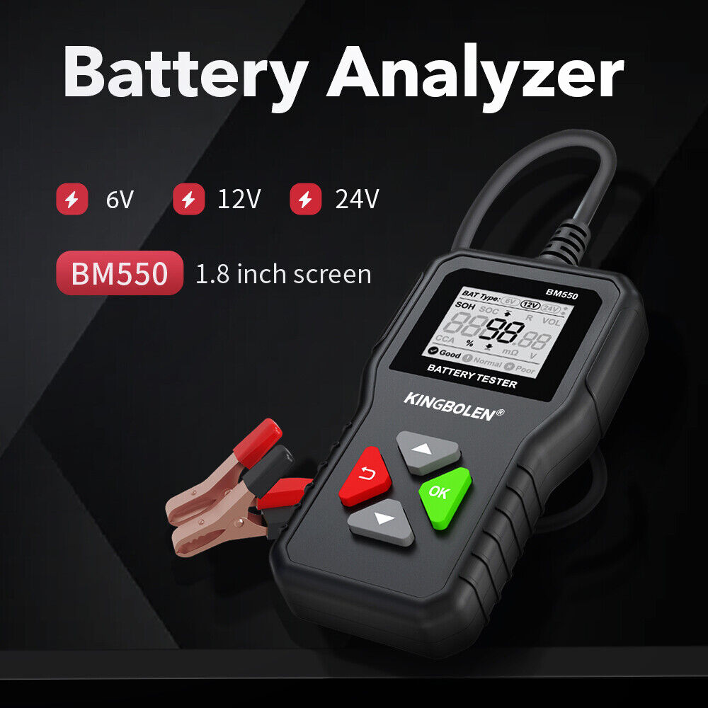 Autobatterietester 6V 12V 24V 100-2000 CCA 2-220Ah Batterietester für Auto Motor