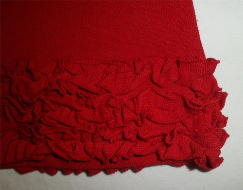 Neu Polo Ralph Lauren Kleid Rüschensaum Langarm rot Mesh 16 XL Mädchen - Bild 3 von 3