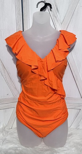 Traje de baño para mujer Blooming Jelly control abdomen adelgazante de una pieza M naranja - Imagen 5 de 11