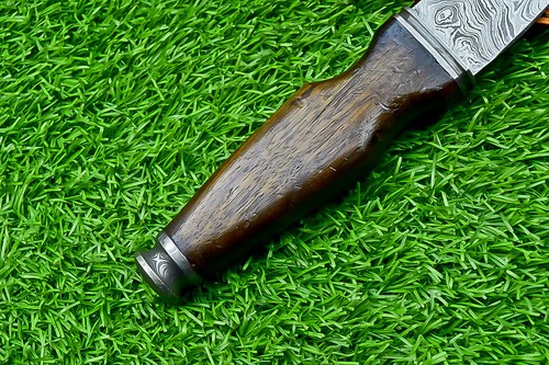 Rare Handmade Damascus Steel Dagger Knife, Boot knife, with Sheath, SN-2307 - Picture 7 of 10
