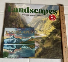 2025 Beautiful Landscapes 12 Month Wall Calendar 2 Pack 12"x12”Plus Mini 6x6”