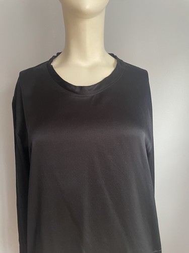 Yves Saint Laurent Vintage Black Silk Top M - Picture 2 of 7