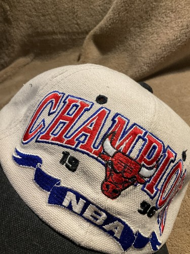 Vintage Chicago Bulls 1996 championship Hat American Needle Nutmeg Mills strap - Picture 2 of 10
