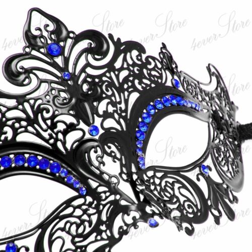 Luxus venezianische Damen-Maskerade-Maske lasergeschnitten - aus leichtem Metall M7110 - Bild 24 von 62