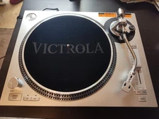 Victrola VPRO-2000 Belt Drive USB Hi-Fi  Silver Record Player/Turntable TESTED