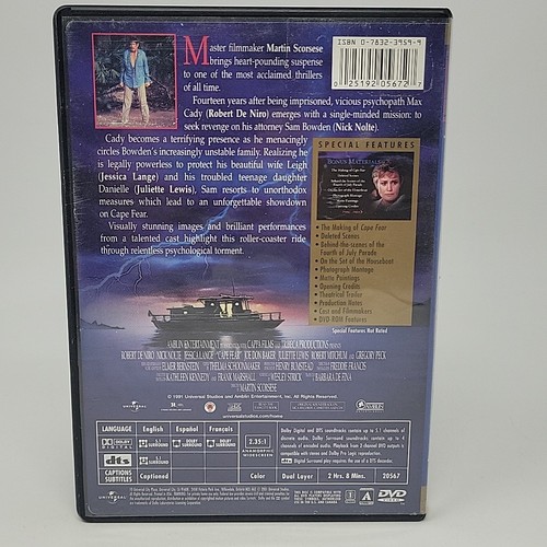 Cape Fear (DVD, 2001, 2-Disc Set, Collectors Edition) Robert DeNiro, Nick Nolte - Bild 2 von 7