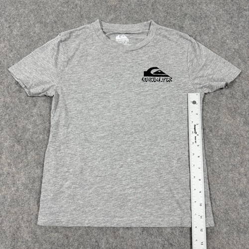 Quiksilver Retro Skull Shark Mouth T-Shirt Youth/Kid's Sz Small (8) Heather Gray - Picture 7 of 17