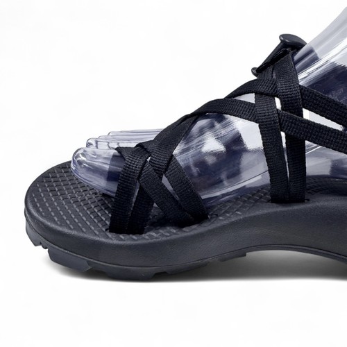 Chaco Classic ZX2 Sandals Womens 7 Black Strappy Toe Loop Granola Girl Nature ❤️ - Picture 10 of 23