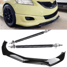 For Toyota Yaris Front Bumper Lip Splitter Spoiler Strut Rods Body Kits