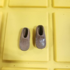 Vintage 1973 Marx Gabriel Lone Ranger Tonto Figure Moccasin Shoes Fm3 2