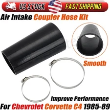 For 1985-89 Chevy Corvette C4 Smooth Air Intake Coupler Hose Tube w/ Band Clamps