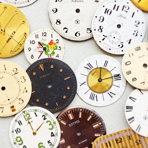 Konvolut 35 Vintage UdSSR Zifferblätter - Pobeda, Raketa, Luch, Poljot, Molnija - Bild 8 von 16