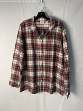 NWT L.l. Bean Multicolor Plaid Women's Pajama Shirt, Sz. XL
