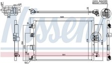 Nissens Condenser for Ford Focus ECOnetic TDCi 105 1.5 Feb 2015-Dec 2018