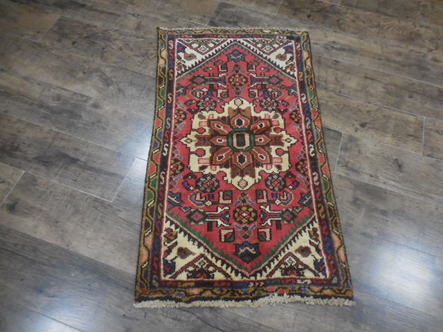 Geometric Turkish Vintage Rug,Turkish HandMade Anatolian Tribal Rug 1.10x3.3 Ft